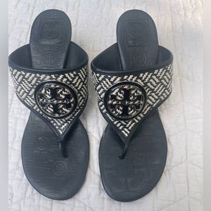 Tory Burch Black and White heeled sandals Size 10